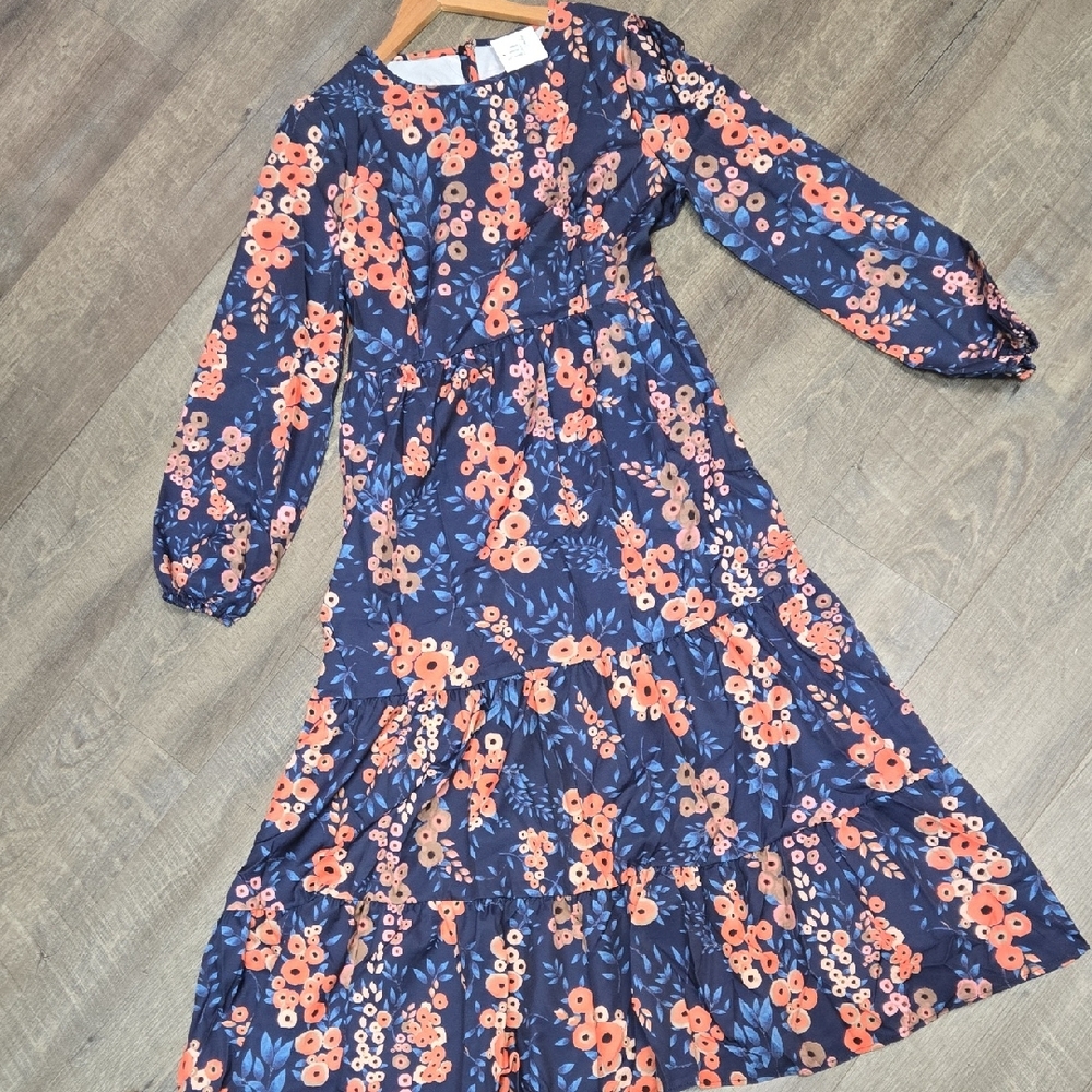 Floral Long Sleeve Maxi Dress